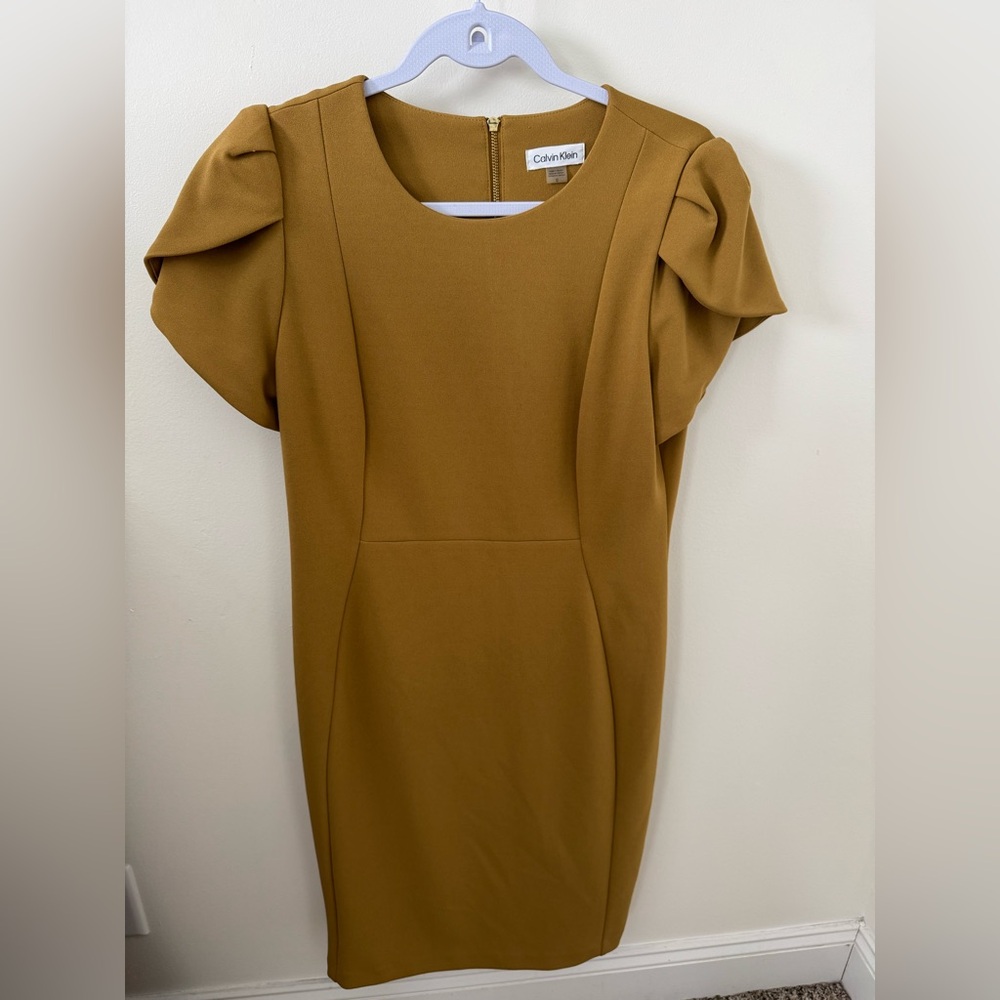Calvin Klein Golden Yellow Dress